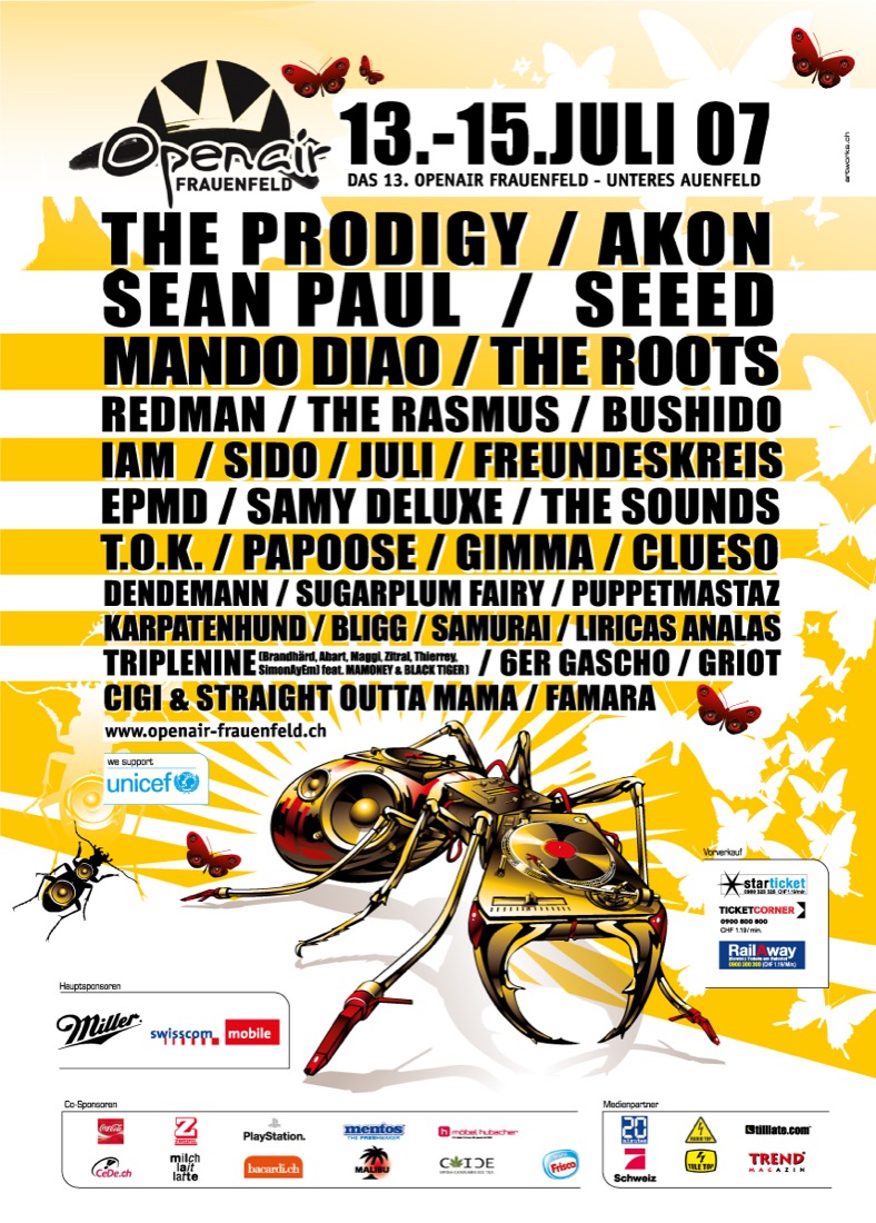 Festivalplakat Openair Frauenfeld 2007