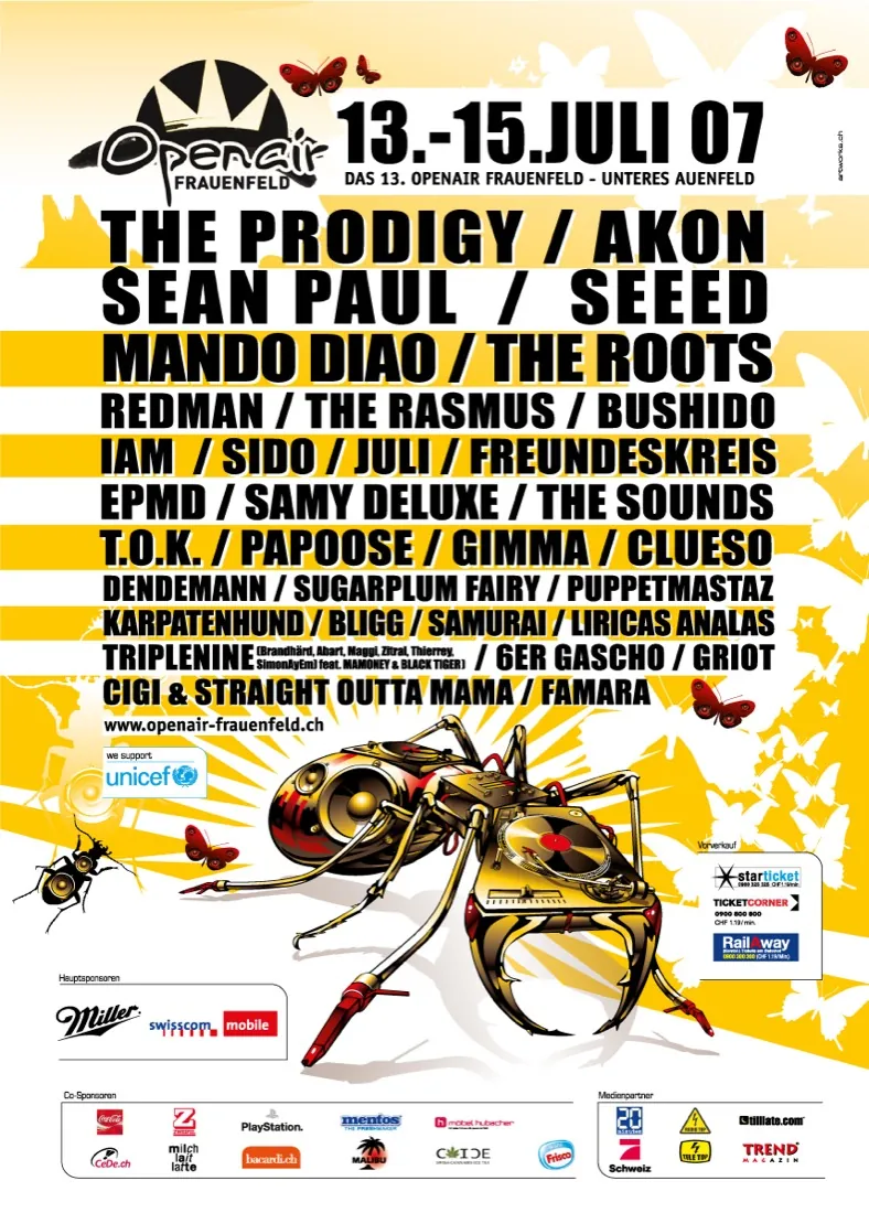 Festivalplakat Openair Frauenfeld 2007