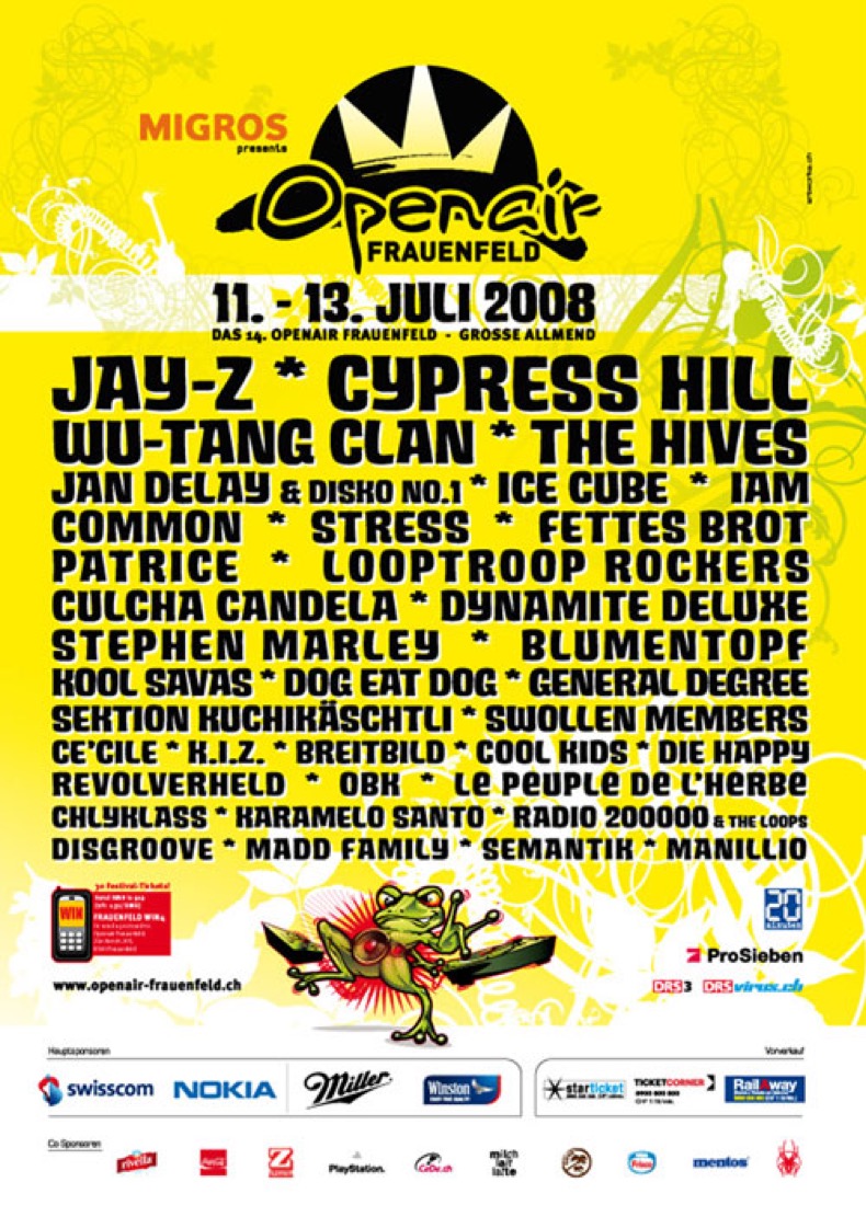 Festivalplakat Openair Frauenfeld 2008