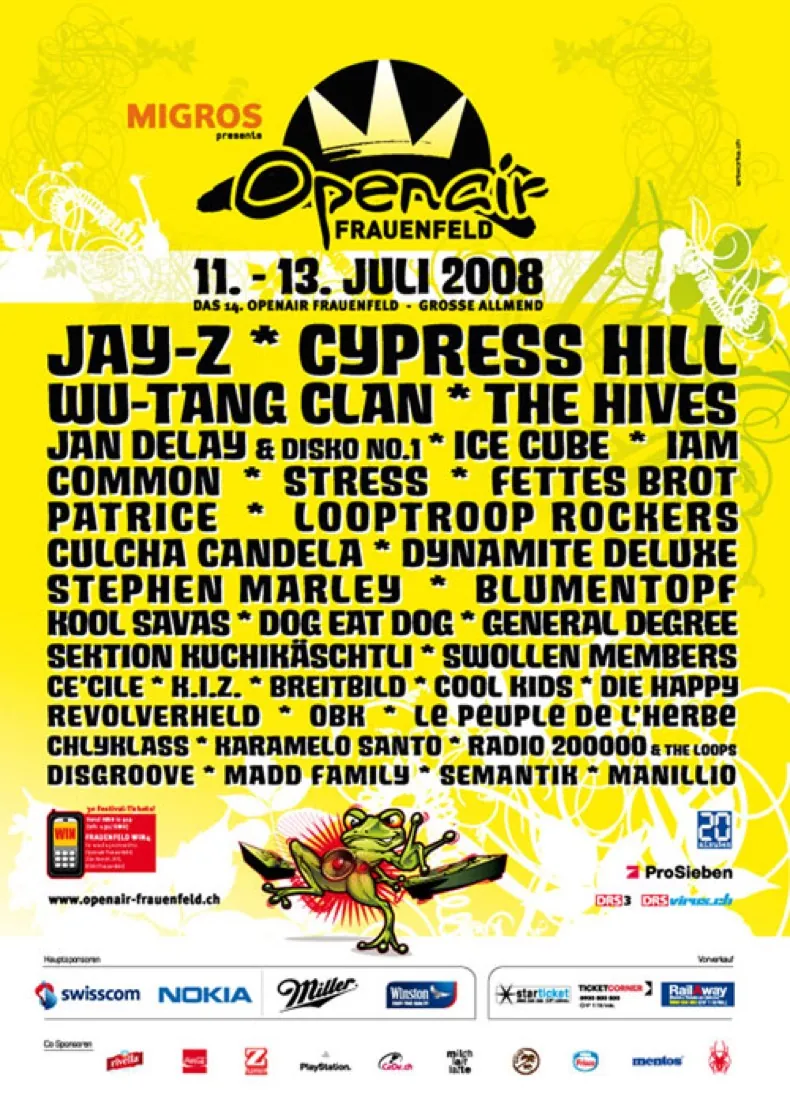 Festivalplakat Openair Frauenfeld 2008