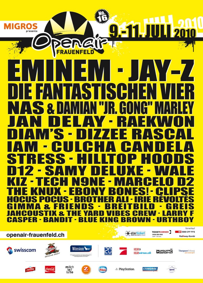 Festivalplakat Openair Frauenfeld 2010
