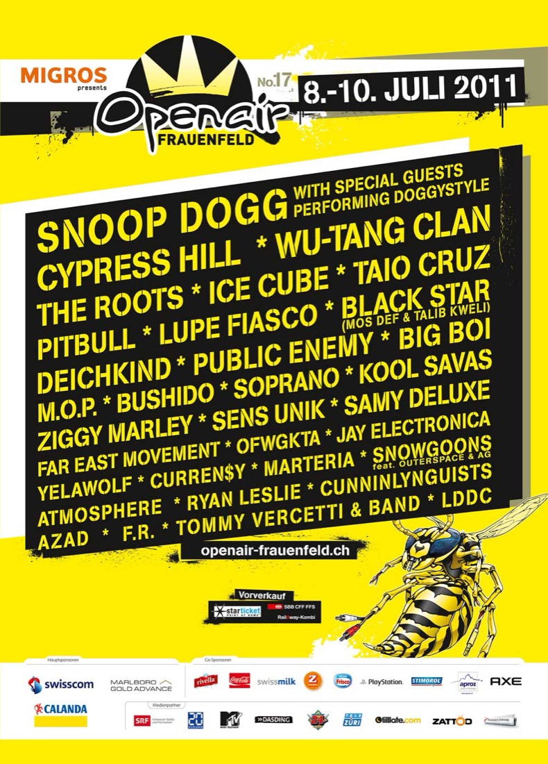 Festivalplakat Openair Frauenfeld 2011