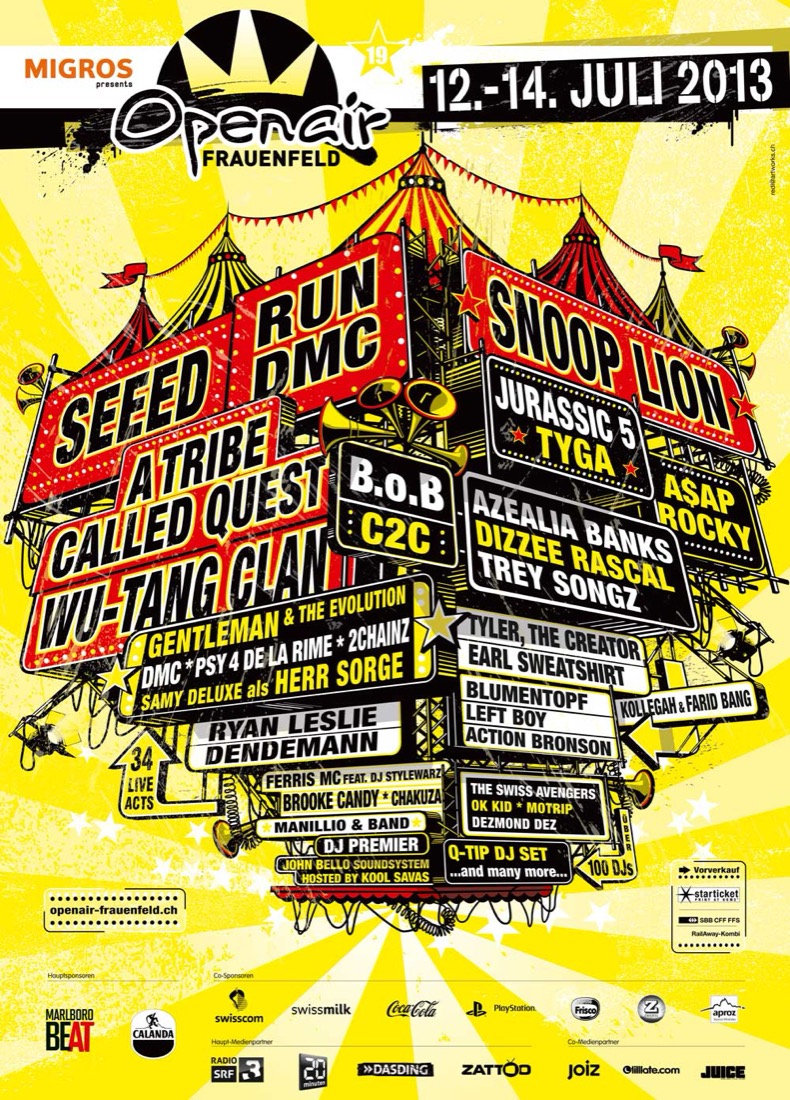 Festivalplakat Openair Frauenfeld 2013