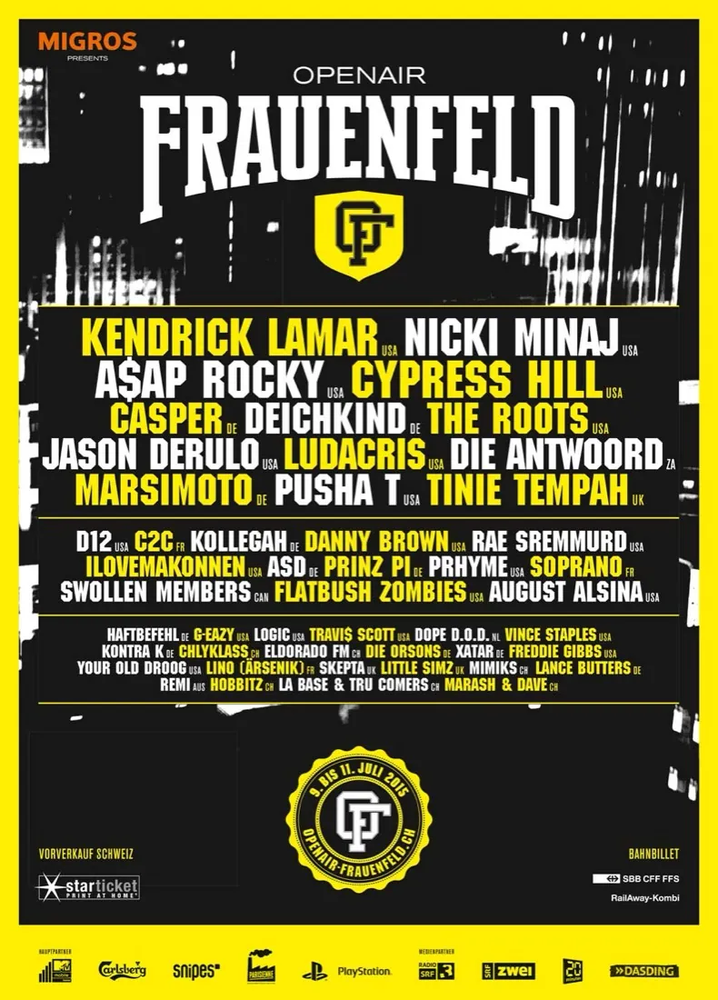 Festivalplakat Openair Frauenfeld 2015