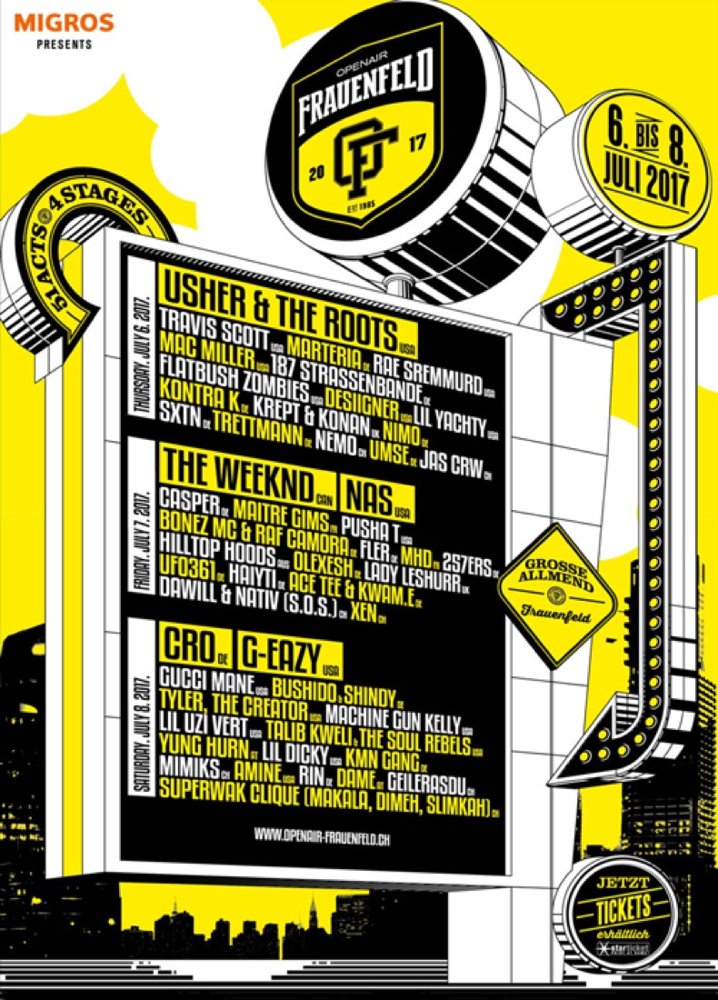Festivalplakat Openair Frauenfeld 2017