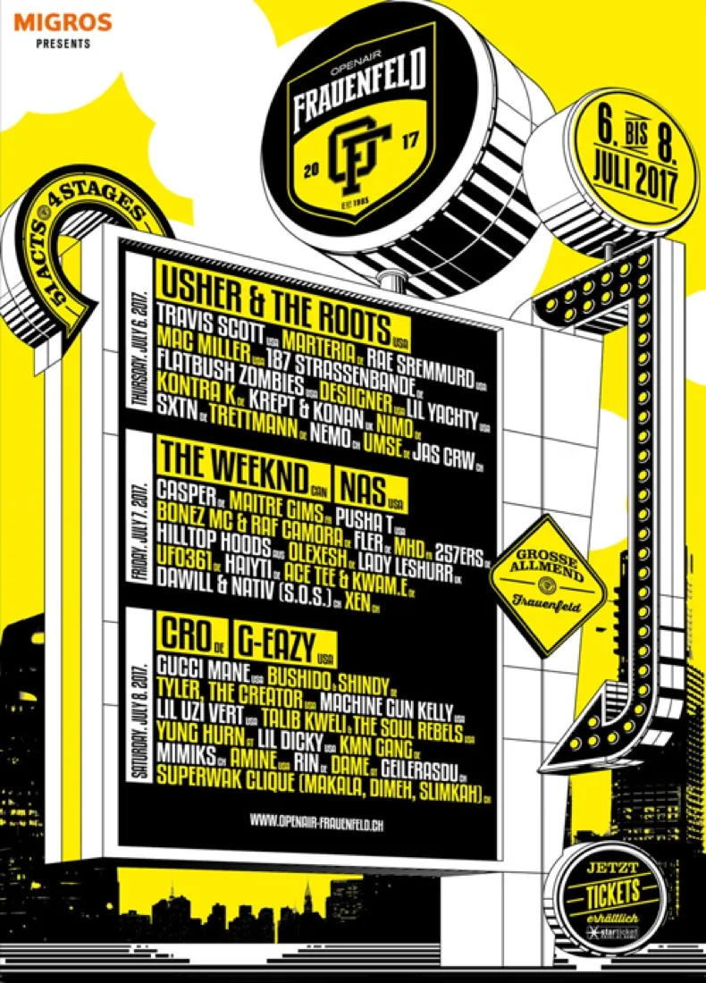 Festivalplakat Openair Frauenfeld 2017