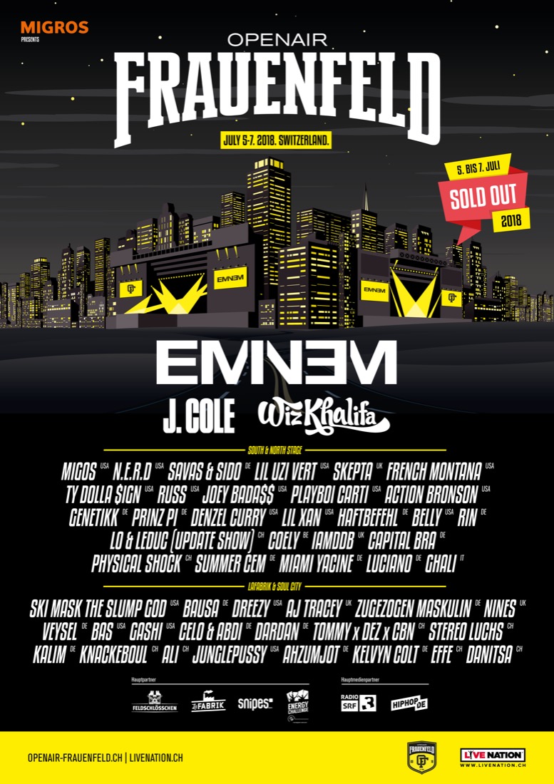 Festivalplakat Openair Frauenfeld 2018