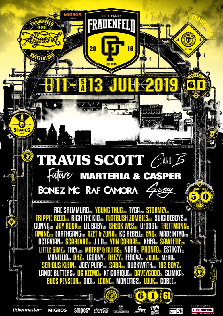 Festivalplakat Openair Frauenfeld 2019