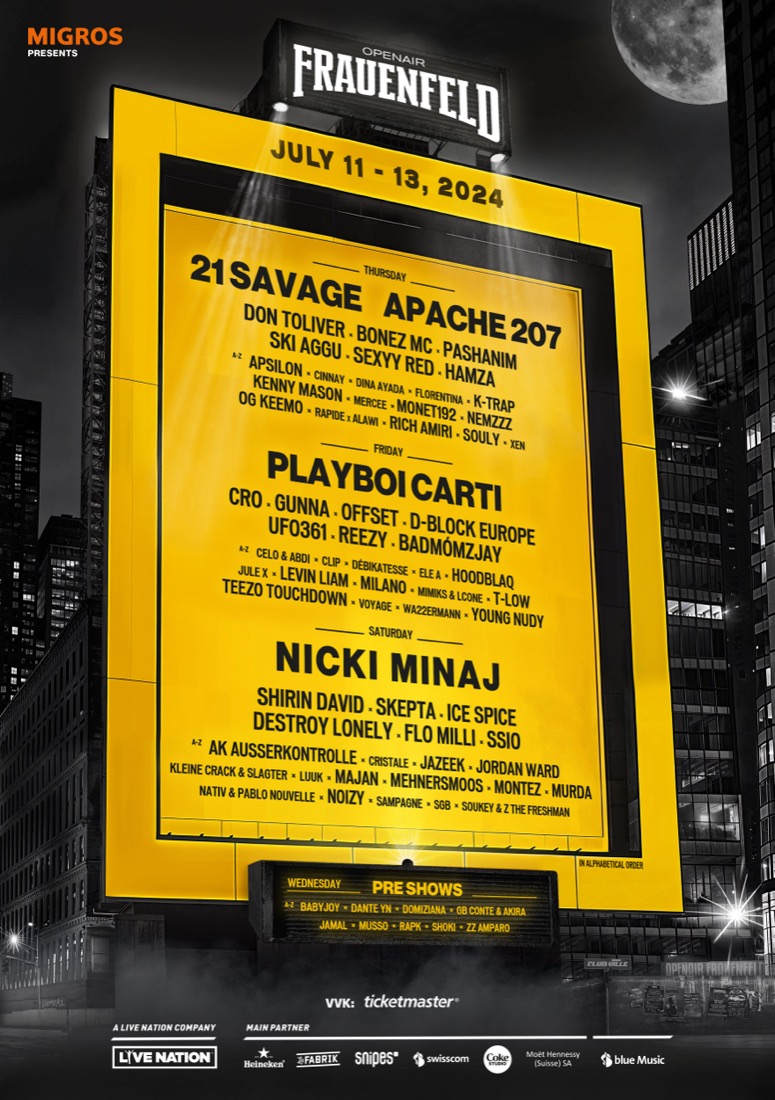Festivalplakat Openair Frauenfeld 2024