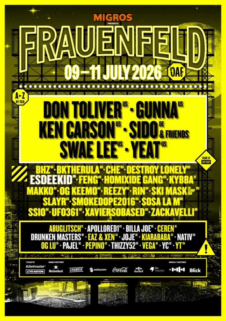 Festivalplakat Openair Frauenfeld 2026