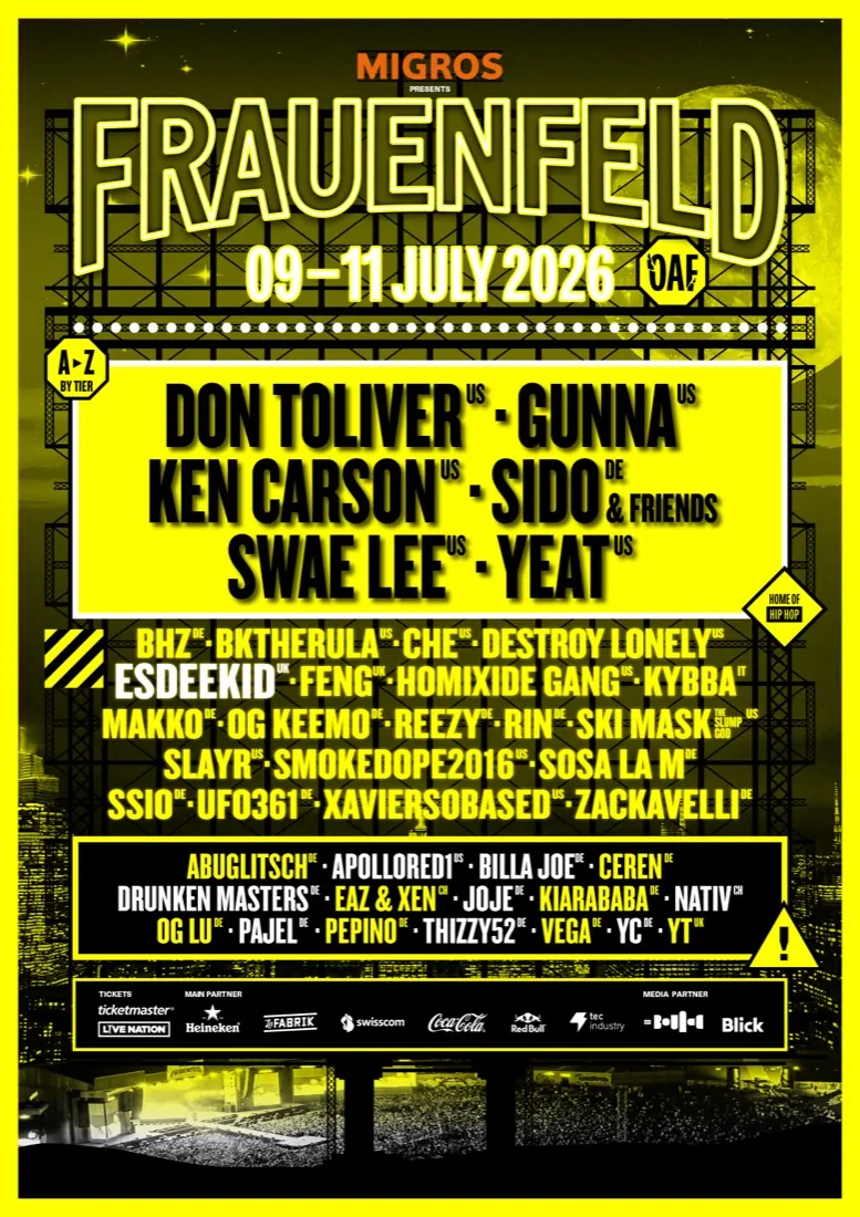 Festivalplakat Openair Frauenfeld 2026